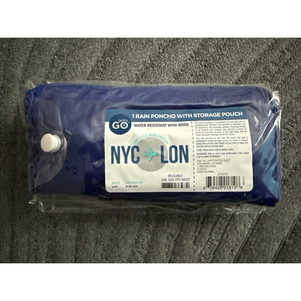 Gotta GO RAIN poncho With‎ Storage Pouch And Hood Reusable Water Resistant OSFM